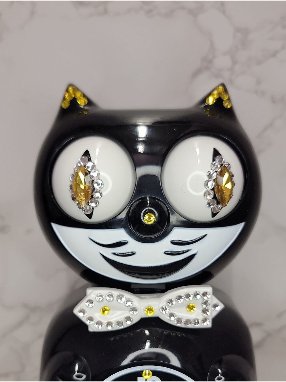 Jeweled Kit-Cat Klock clock SUPER RARE with yellow tail